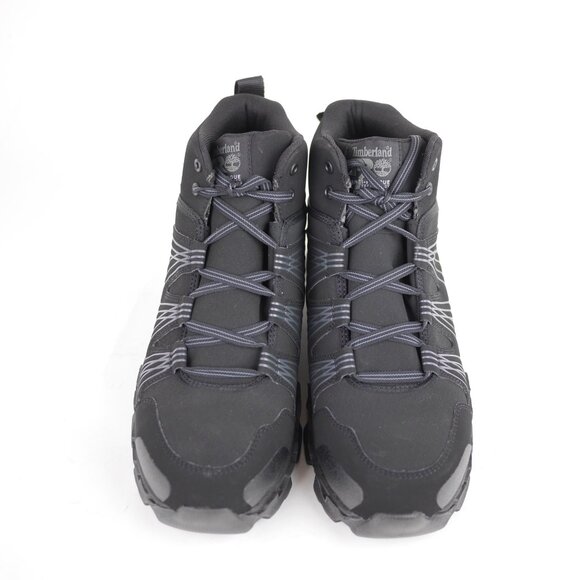 TIMBERLAND Pro Men's 8.5 - Black leather anti fatigue composite toe ankle boots - Picture 6 of 12